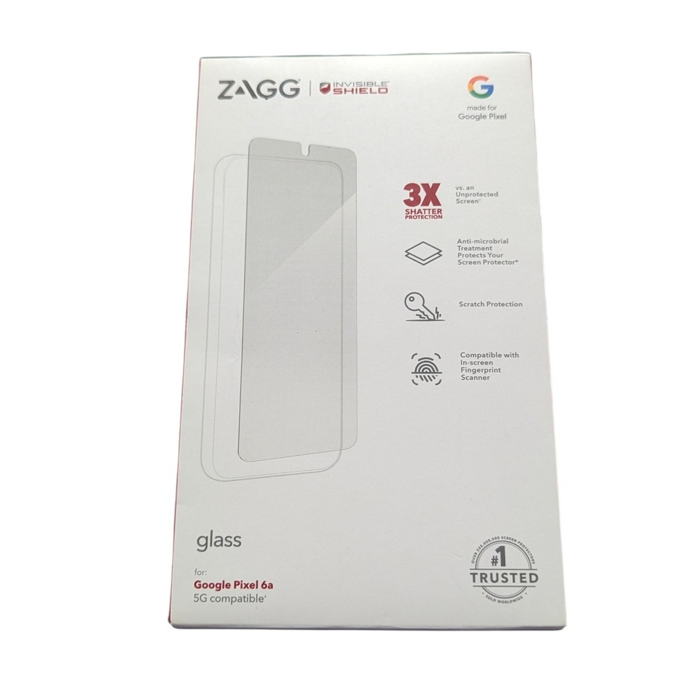 Z9N Zagg Invisible Shield Glass Biometric Screen Protector for Google Pixel 6a‎